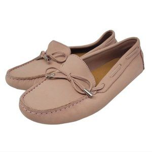 Mercanti Fiorentini | Leather Driving Moccasin Slip on Loafer Blush pink
